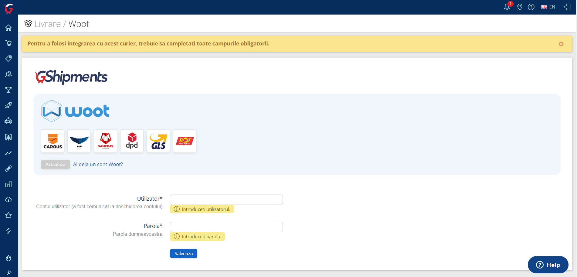 activare-gshipments-woot-ro
